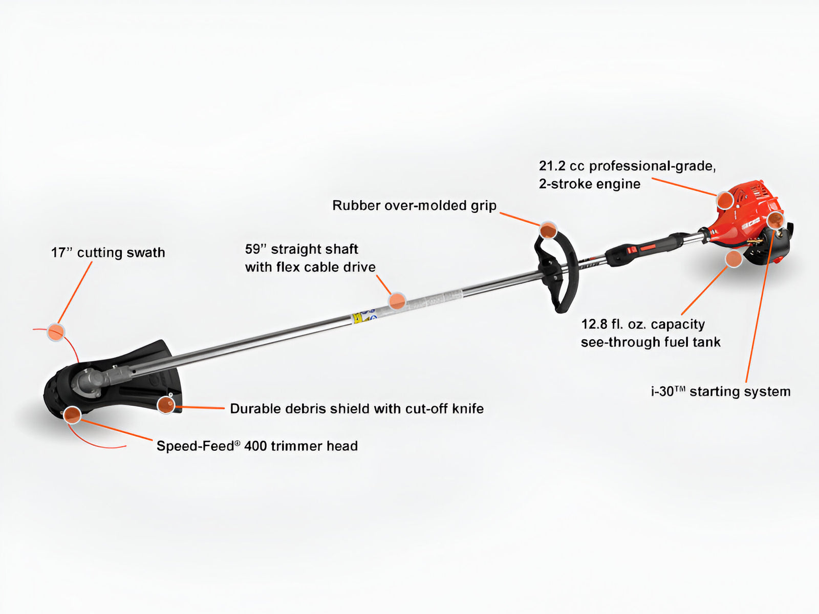 Echo 21.2cc Straight Shaft Trimmer SRM-225